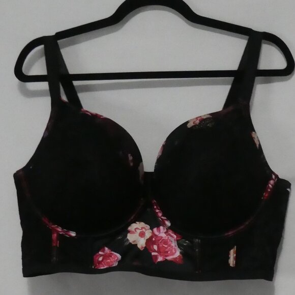 torrid Other - TORRID CURVE | 40 DDD | Black Lace | Floral Supportive Bra